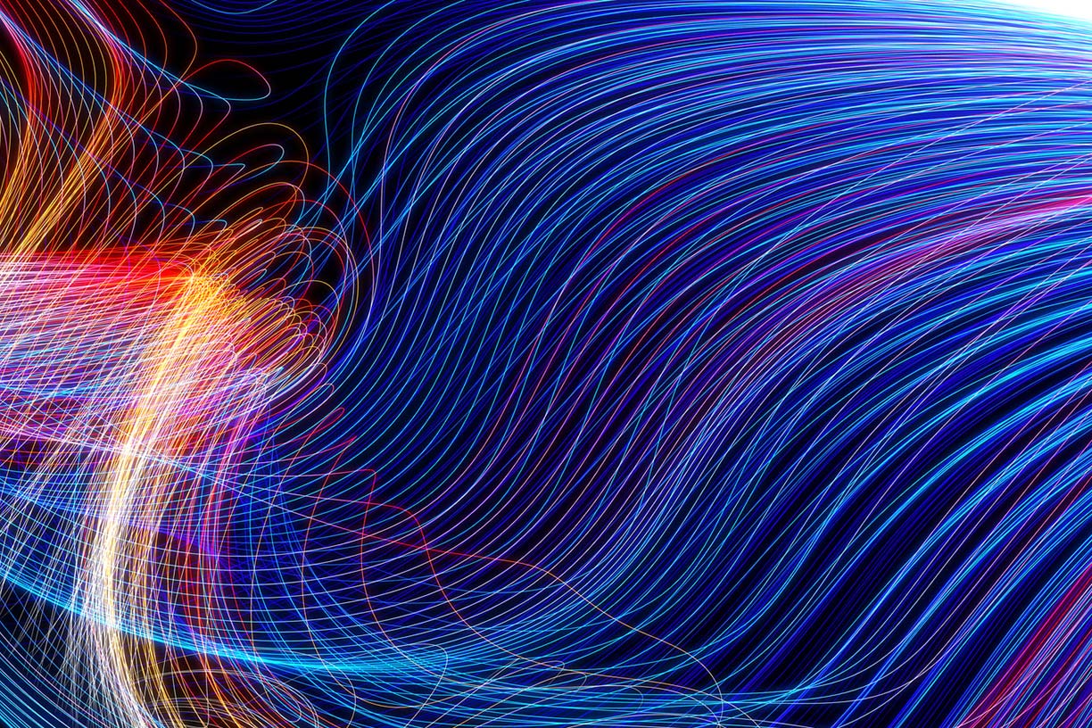 Digital abstract colored lines