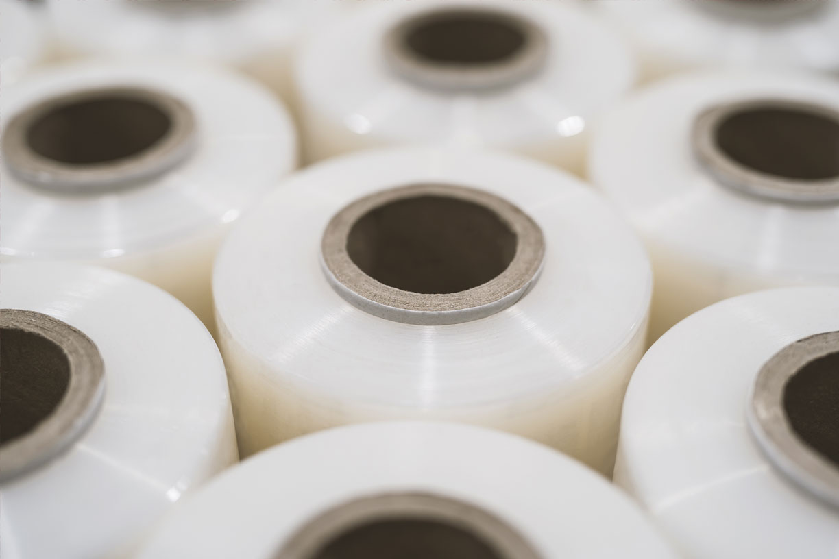 Close up of Polyethylene Film rolls