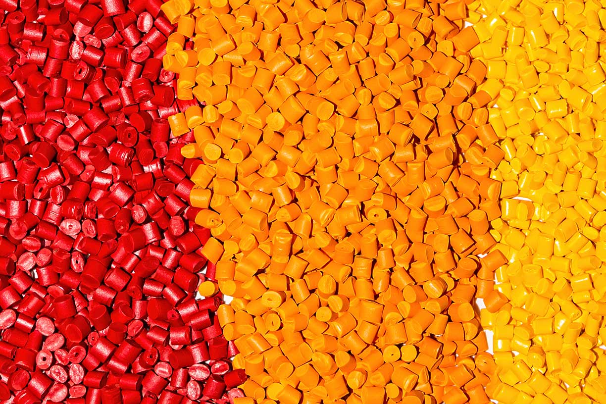plastics red orange and yellow plastics