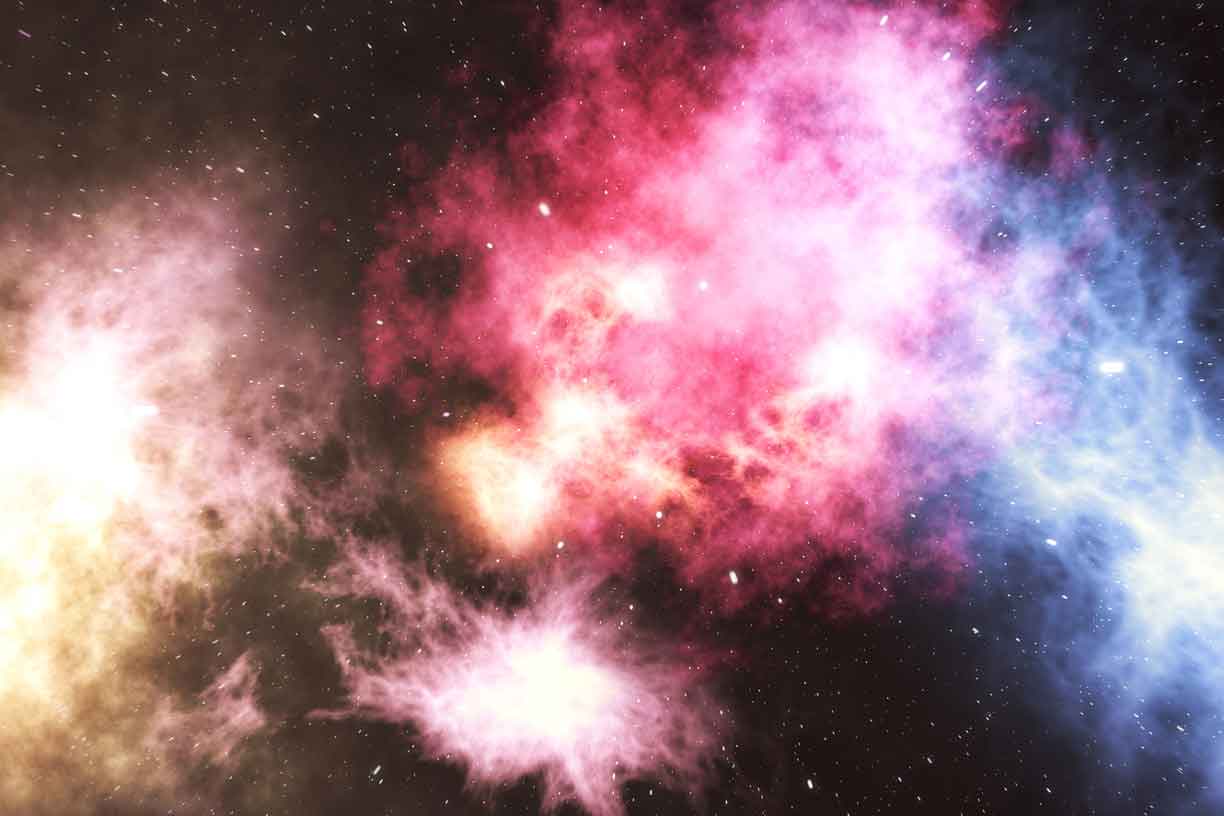 Night sky filled with stars and nebula, space dust in the universe, 3d rendering
