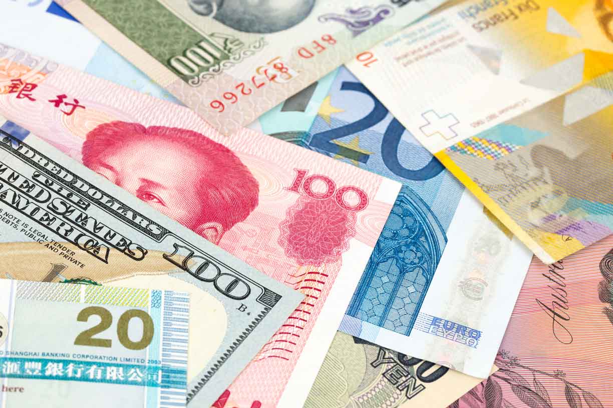 International money currency banknote background