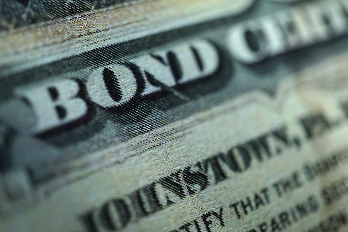 Close up savings bond