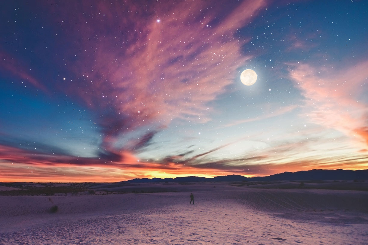 dusk sky with clouds