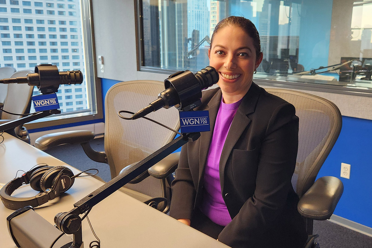 Jennifer Gartenberg at WGN studio