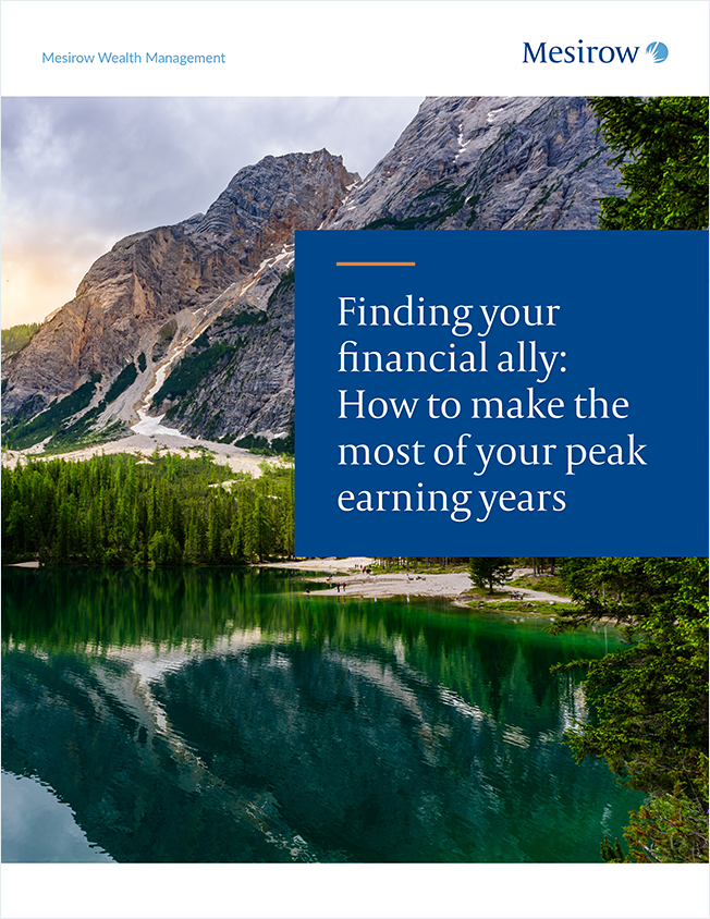 Brochure cover titled Finding your financial ally: How to make the most of your peak earning years
