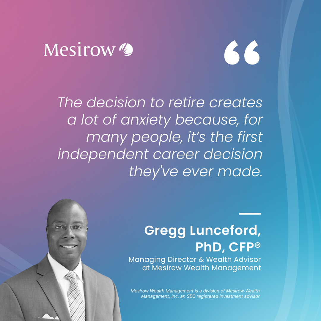 In this podcast episode of Money and you with Michelle Perkins — Designing your third age — Gregg Lunceford, PhD, CFP®,  reframed retirement as a liberating and purposeful “Third Age” rather than simply an ending. Drawing from his doctoral research and 30+ years of financial services experience, Gregg shares how emotional awareness and personal values are critical in planning a retirement that truly fulfills. Listen to Gregg’s conversation and learn how to approach this life design with insight and intention.  Gregg Lunceford Money and you