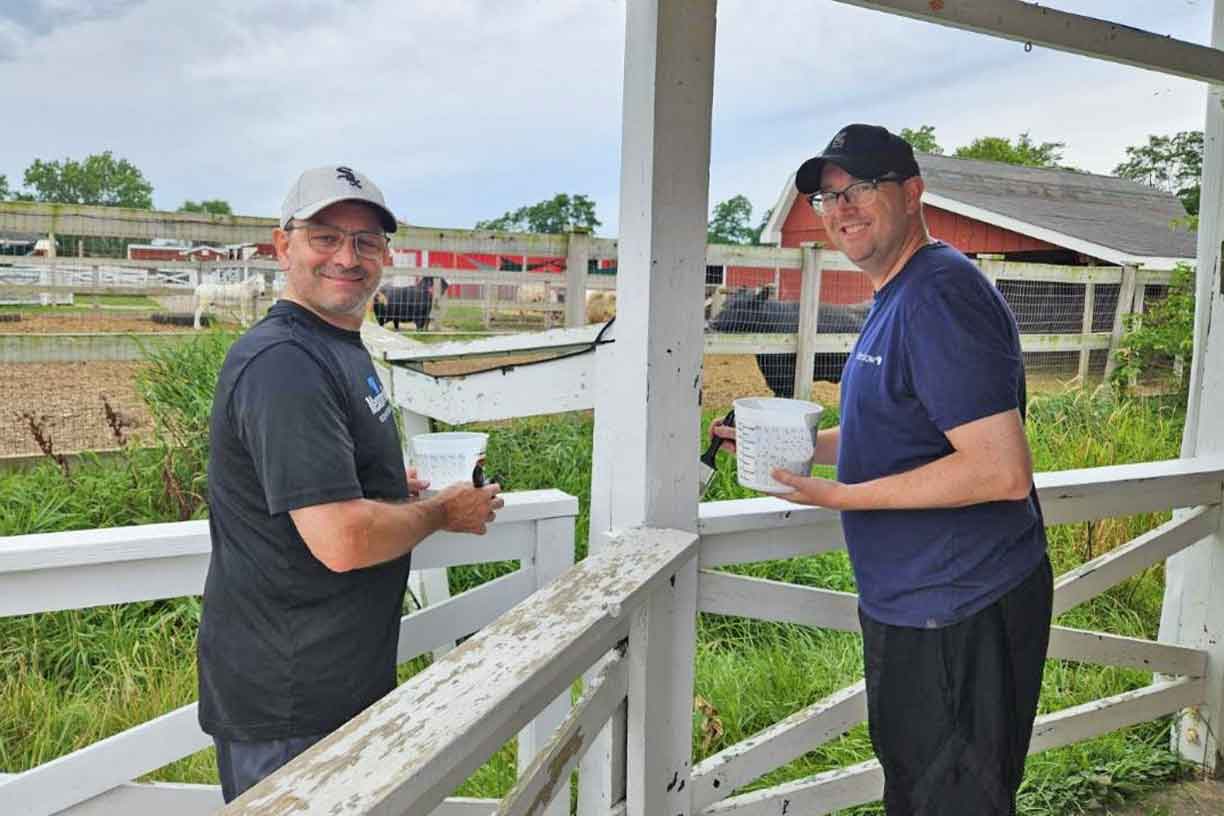 Bill Maniscalco and Jeff Condren at Lamb's Farm