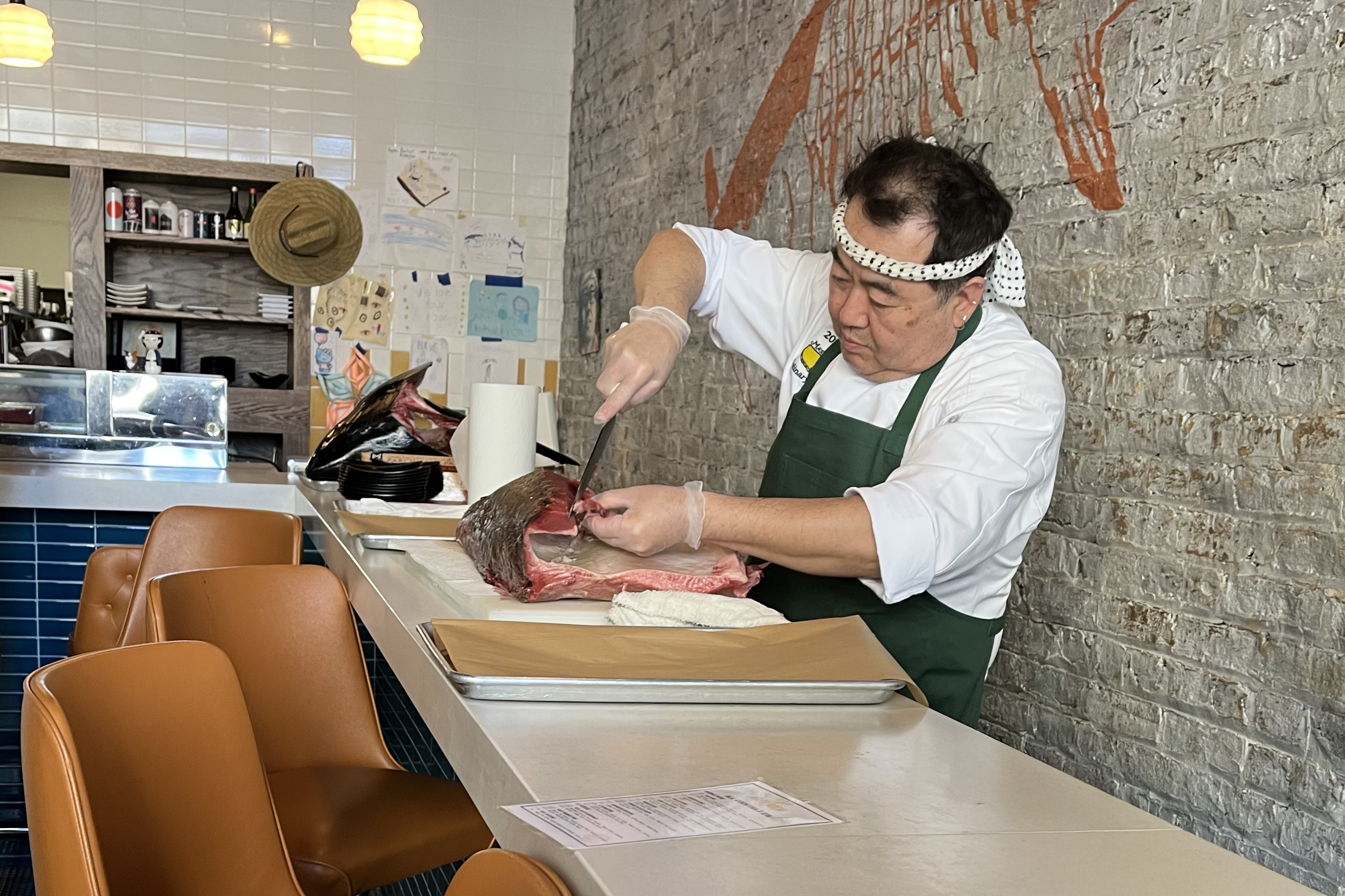 Chef cutting Tuna Chef cutting Tuna