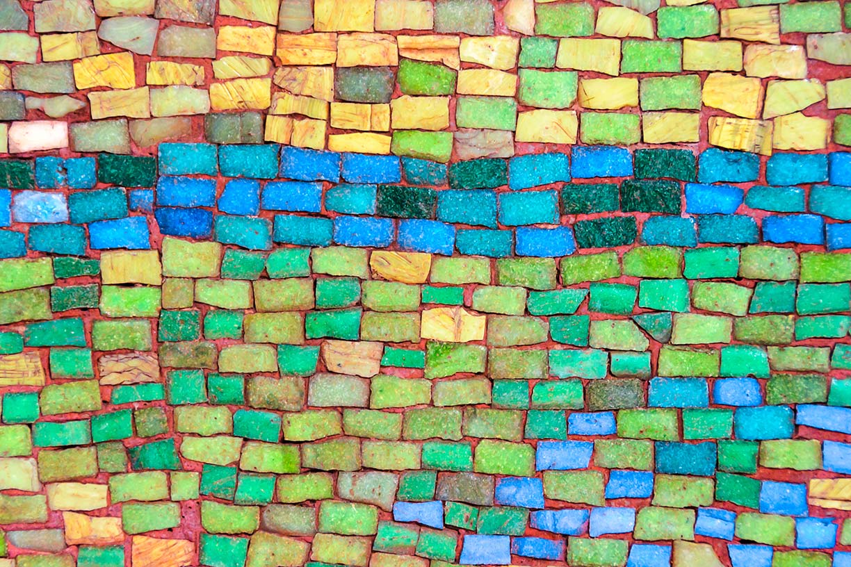 Colorful mosaic tiles