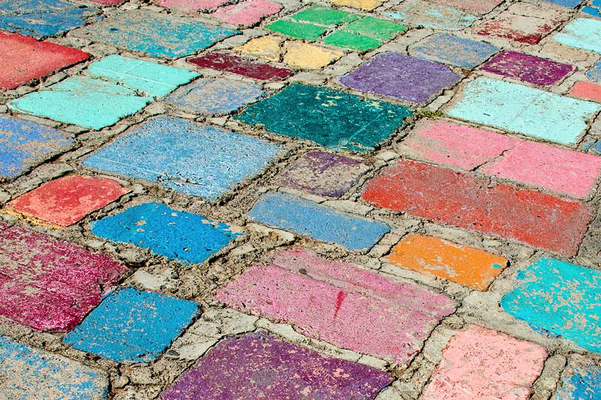 Colored bricks