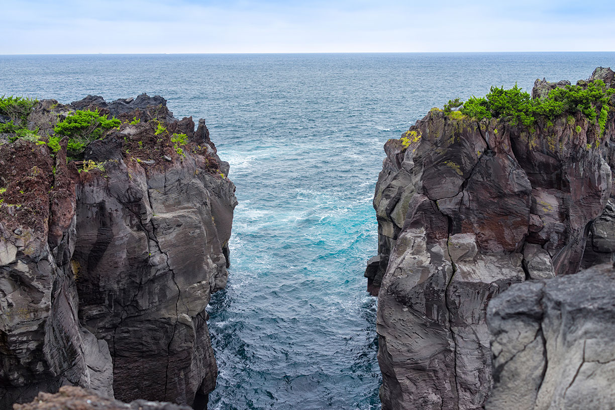 Cliffs with ocean between