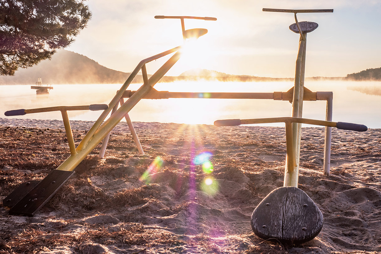 Playground by beach