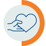 gun saftety and education icon heart hand gun safety and education icon