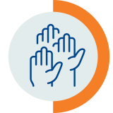 inclusion icon hands raised inclusion con