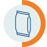 pouch packaging icon