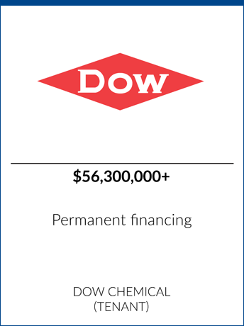 tombstone - transaction Dow Chemical logo