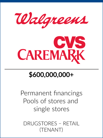 tombstone - transaction walgreens and cvs caremark logo
