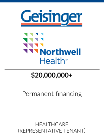 tombstone - transaction Geisinger and Northwell Health logo
