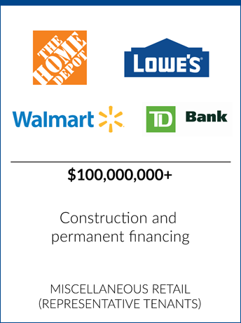 tombstone - transaction home depot and loews and walmart and td bank logo