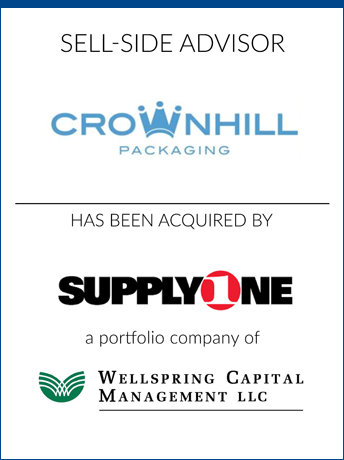 tombstone - sell-side transaction Crownhill Packaging on its Sale to SupplyOne