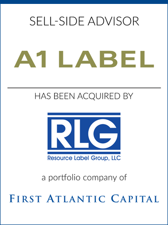 tombstone - sell-side transaction A1 Label Resource Label Group First Atlantic Capital logos