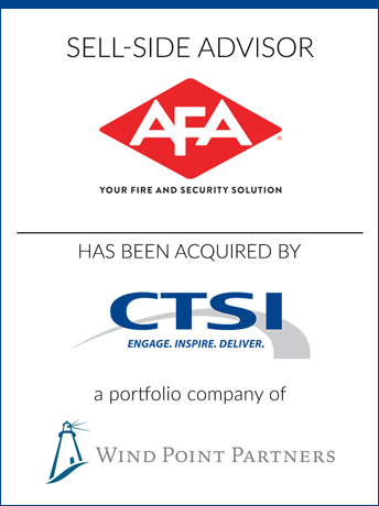 tombstone - sell-side transaction AFA CTSI Wind Point Partners logos
