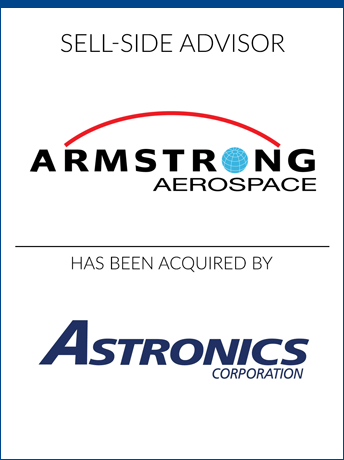 tombstone - sell-side transaction Armstrong Aerospace Astronics Corporation logo