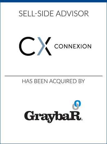 tombstone - sell-side transaction CX Connexion Graybar logos