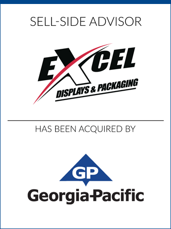 tombstone - sell-side transaction Excel Displays & Packaging Georgia-Pacific logo