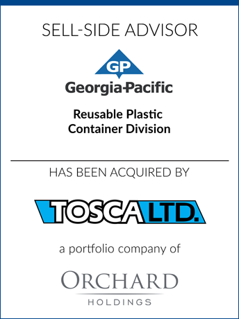 tombstone - sell-side transaction Georgia-Pacific Tosca Ltd. Orchard Holdings logo