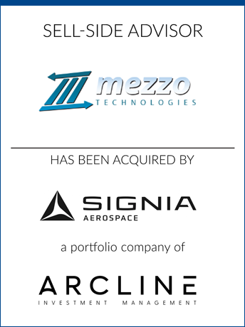 tombstone - sell-side transaction Mezzo Technologies