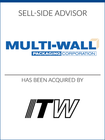tombstone - sell-side transaction Multi-Wall Packaging Corporation Illinois Tool Works logos