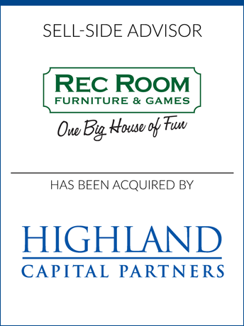 tombstone - sell-side transaction Rec Room Highland Capital logo