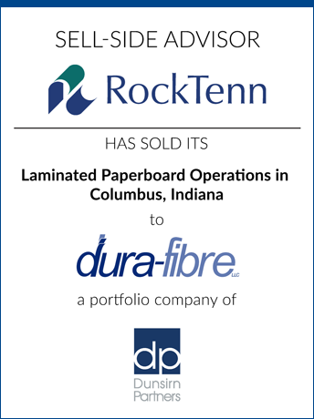 tombstone - sell-side transaction RockTenn Dura-Finbre Dunsirn Partners logos