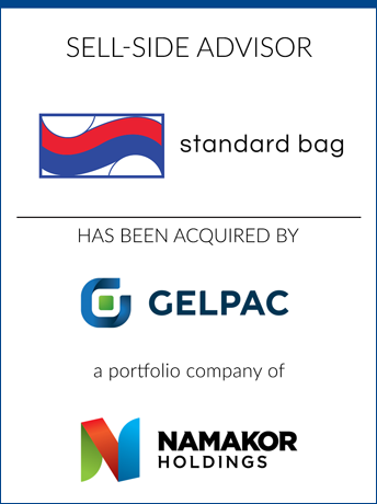 tombstone - sell-side transaction Standard Bag - Gelpac - Namakor Holdings