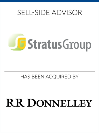 tombstone - sell-side transaction Stratus Group RR Donnelley logos