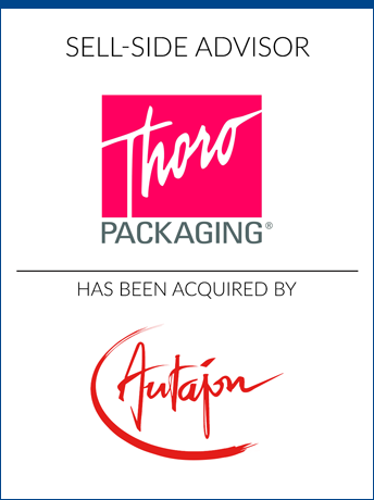 tombstone - sell-side transaction Thoro Packaging Autajon Group logo