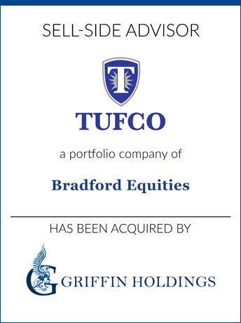 tombstone - sell-side transaction Tufco Bradford Equities Griffin Holdings logos