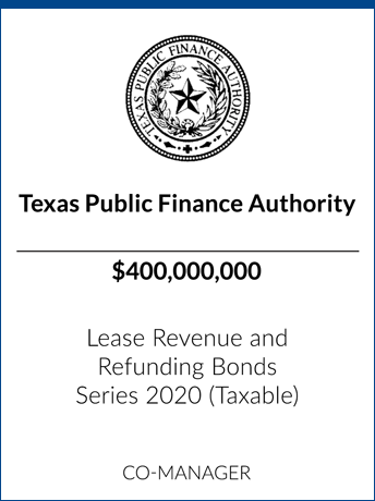 tombstone - transaction Texas Public Finance Authority logo